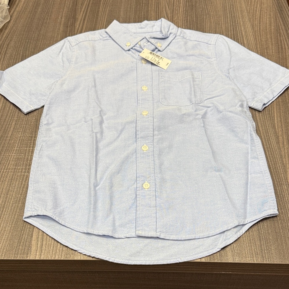 Place Sky Blue Short Sleeve Button Down Shirt
